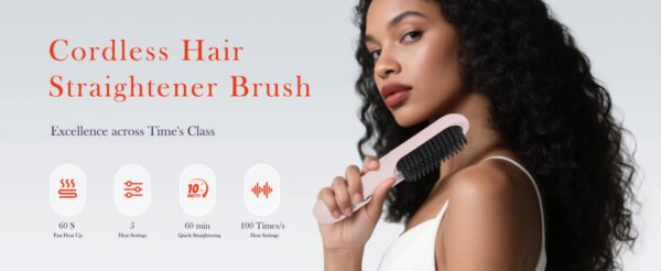 Cordless Hair Straightener Brush