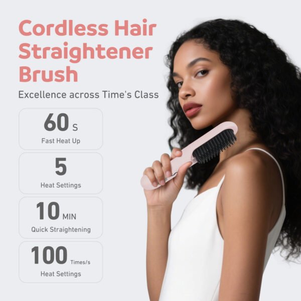 Cordless Hair Straightener Brush