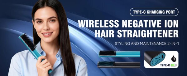 WIRELESS NEGATIVE ION HAIR STRAIGHTENER