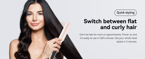 Switch between flat and curly hair